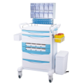 Medical hospital furniture abs emergency medical trolley for hospital usage medicine trolley cart